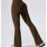 Flare legging bruin