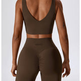 Flare legging bruin