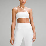 Sport BH asymmetrisch wit