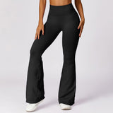 Flare legging met scrunch butt zwart