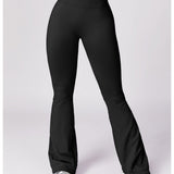 Flare legging met scrunch butt zwart