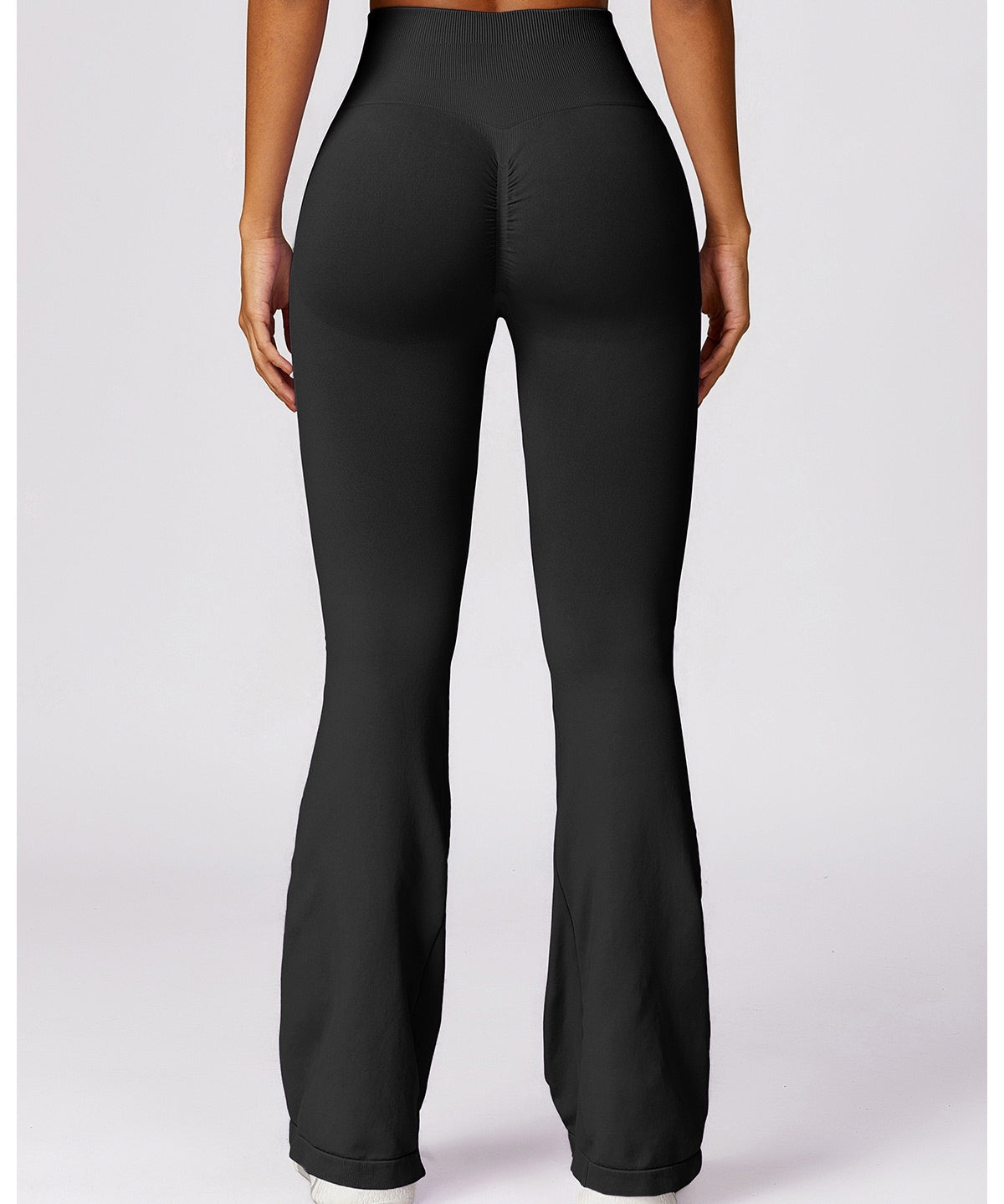 Flare legging met scrunch butt zwart
