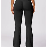 Flare legging met scrunch butt zwart
