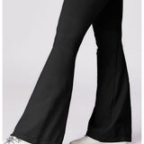 Flare legging met scrunch butt zwart