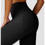 Flare legging met scrunch butt zwart