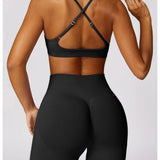 Flare legging met scrunch butt zwart