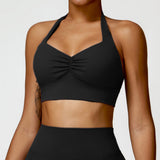 Halter sport bh zwart