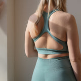 Summer green racer back sport bh