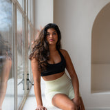 Rib short beige