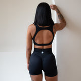 Open back sport bh zwart