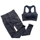 Rib legging grijs
