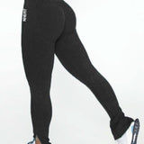 Rib legging grijs