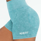 Rib short blauw