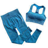 Rib legging blauw