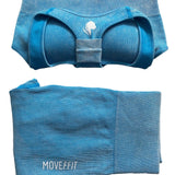 Rib sport bh blauw