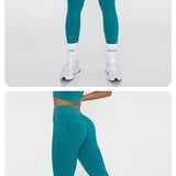 Rib legging blauw