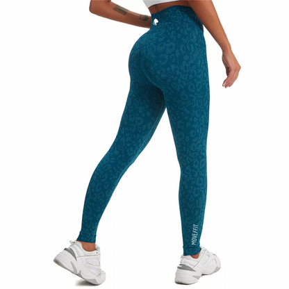 Legging set Leopard blauw