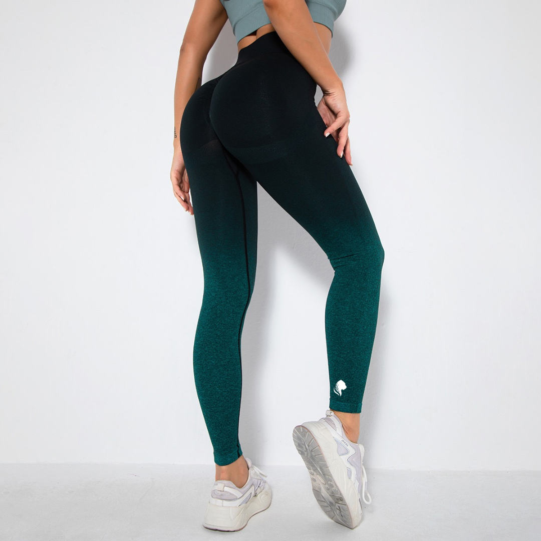 Legging Ombré zwart/groen